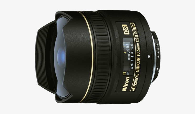 Nikon 10 - 5mm 2 - 8 Fisheye - Nikon Af Dx Fisheye Nikkor 10.5mm F/2.8 G Ed Lens, transparent png download