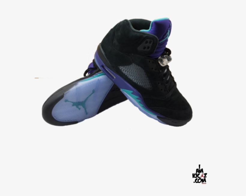 Air Jordan Retro 5 “black Grapes” - Sneakers, transparent png download