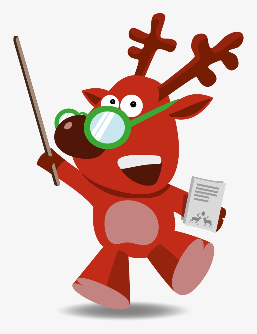 Teacher Reindeer Mascot - Reindeer Teacher, transparent png download