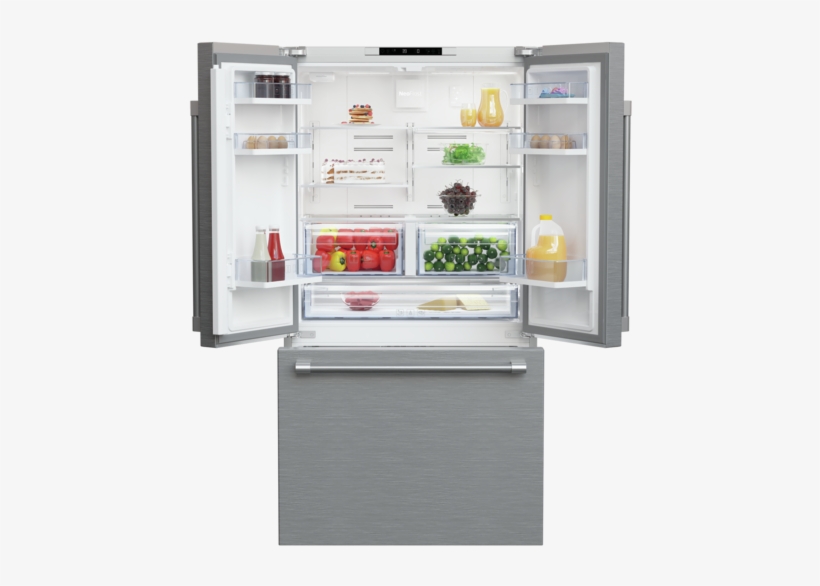 Opened Press Enter To Zoom In And Out - Blomberg Brfd2230ss 36 Inch Counter Depth French Door, transparent png download