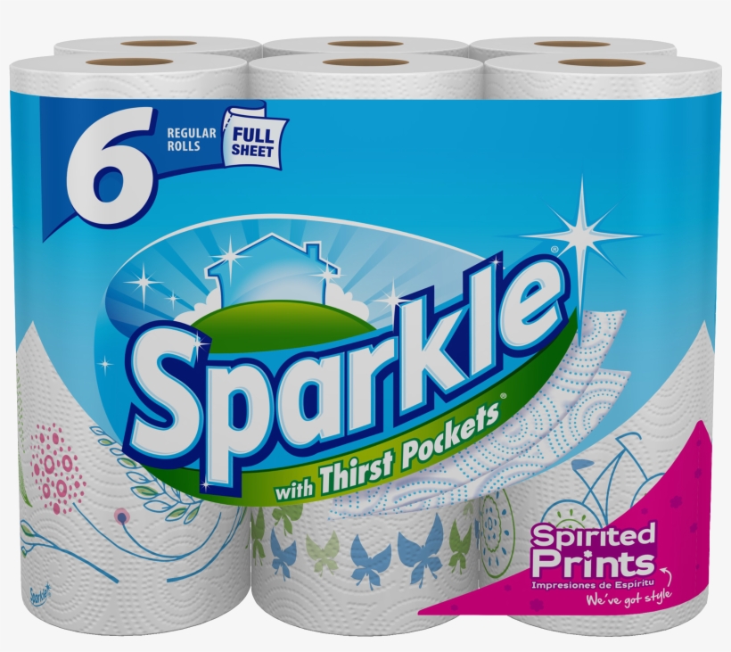 Sparkle Hint Of Color Paper Towels - Sparkle Paper Towels 6 Rolls, transparent png download