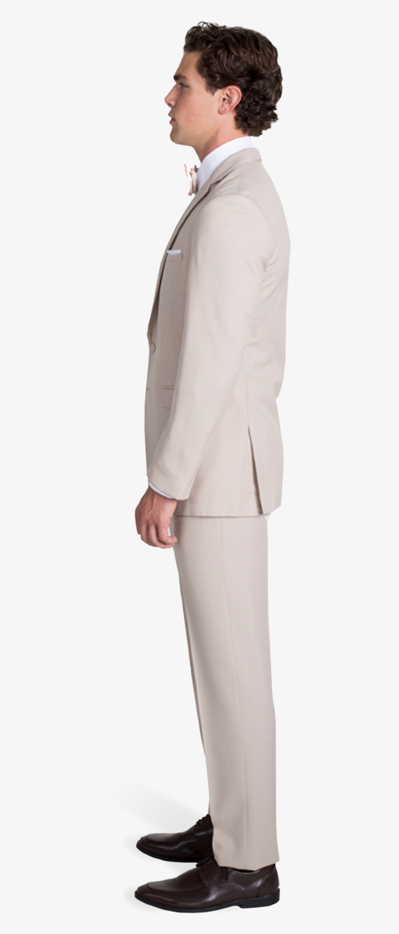 Tan Notch Lapel Suit - Suit, transparent png download