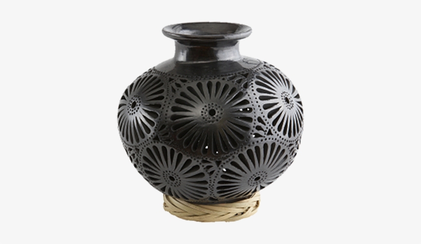 Black Clay Vase - Black Clay Pottery From Oaxaca, transparent png download