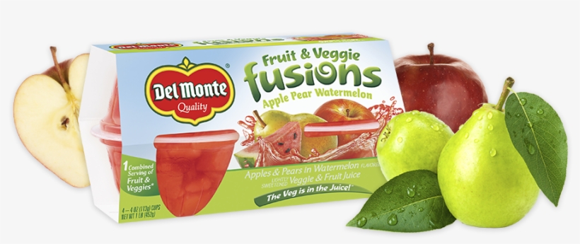 Apple Pear Watermelon, Del Monte® Fusions - Del Monte Fusions Apple Pear Watermelon Fusion, transparent png download