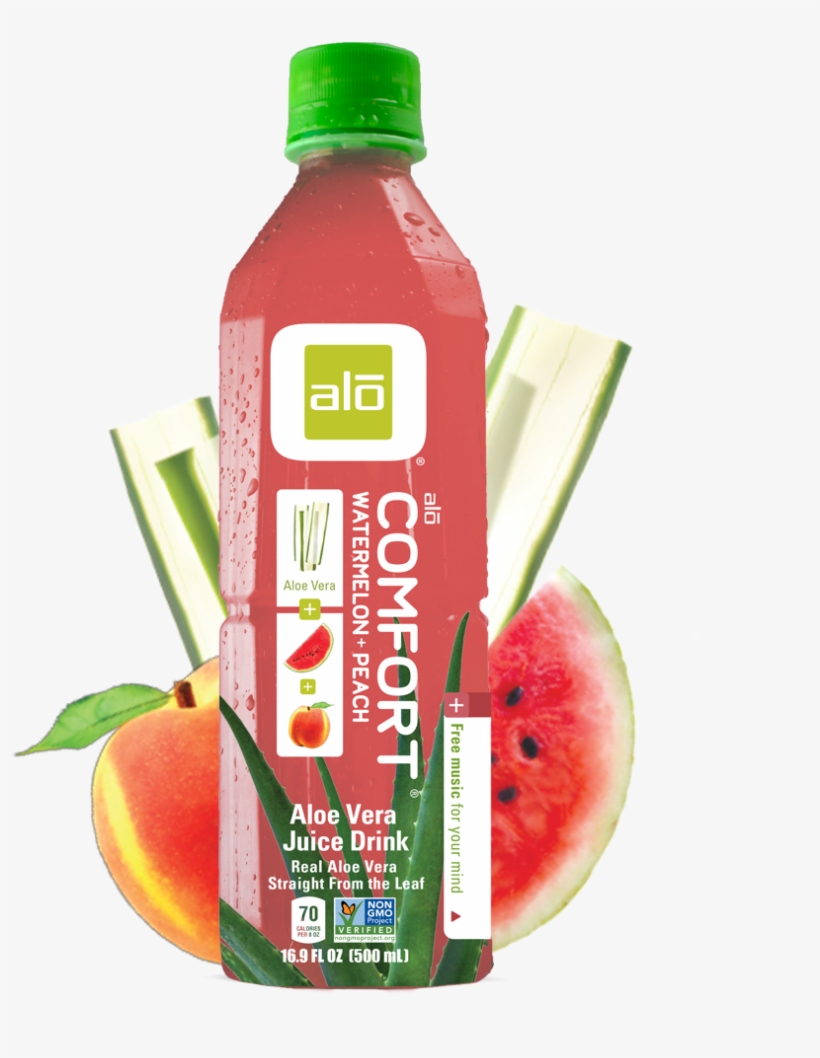 Alo Comfort Watermelon Peach - Aloe Vera Watermelon Juice, transparent png download