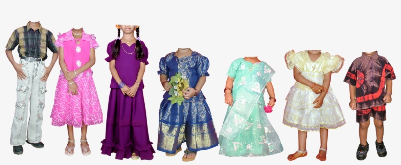 Indian Boys And Girls Dress Psd, transparent png download