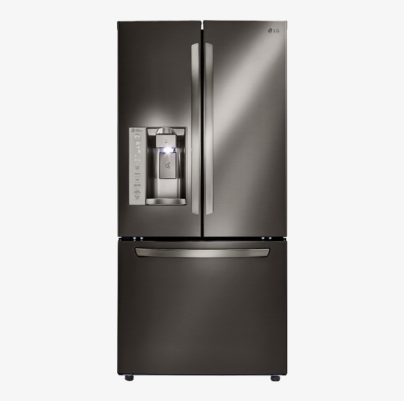 Image For Lg Bottom Freezer And French Doors Refrigerator - Lfxs24623d (33-inch, 24.2 Cu. Ft. French 3-door Refrigerator, transparent png download