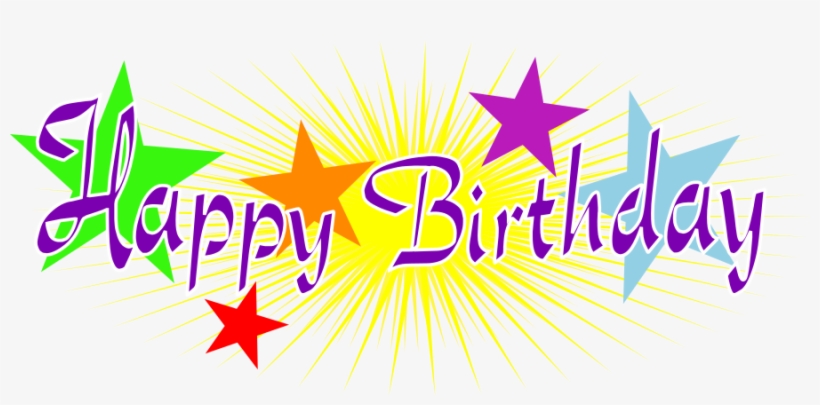 Happy Birthday With Stars Throw Blanket, transparent png download