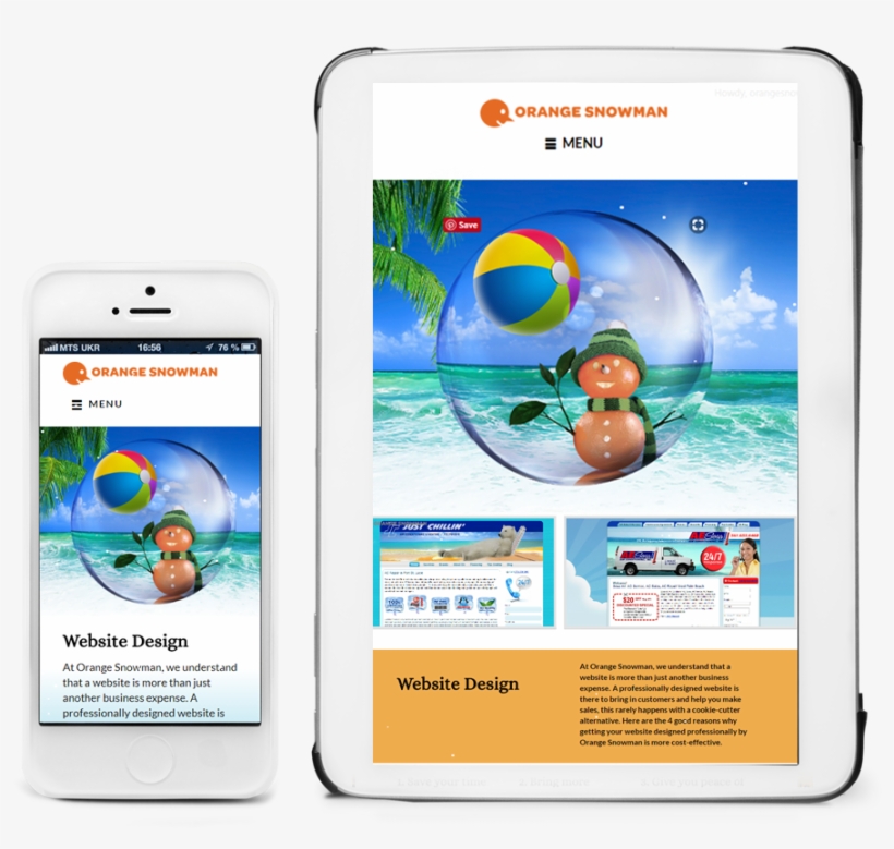 Orange Snowman Affordable Professional Responsive Web - Florida, transparent png download