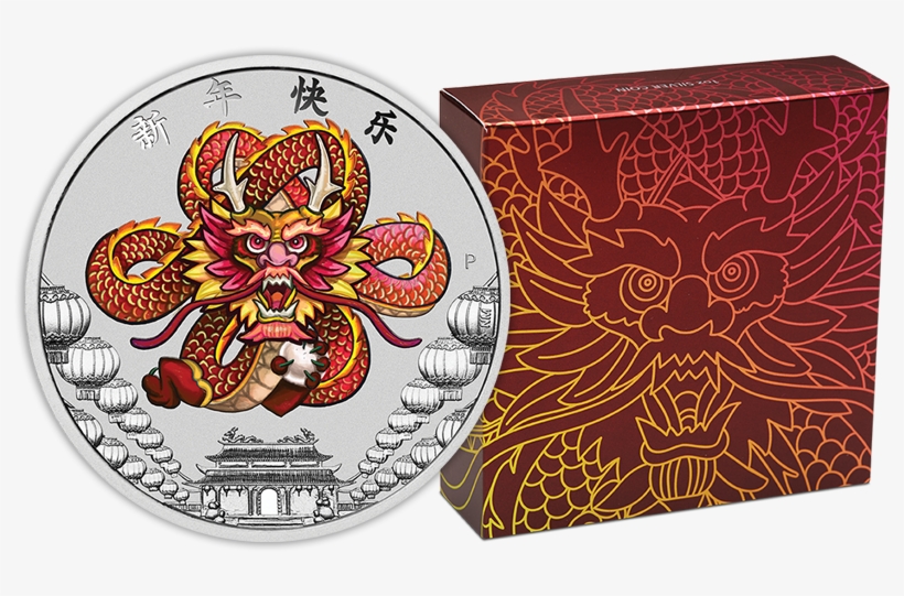 Chinese New Year Dragon 2018 1oz Silver Coin, transparent png download