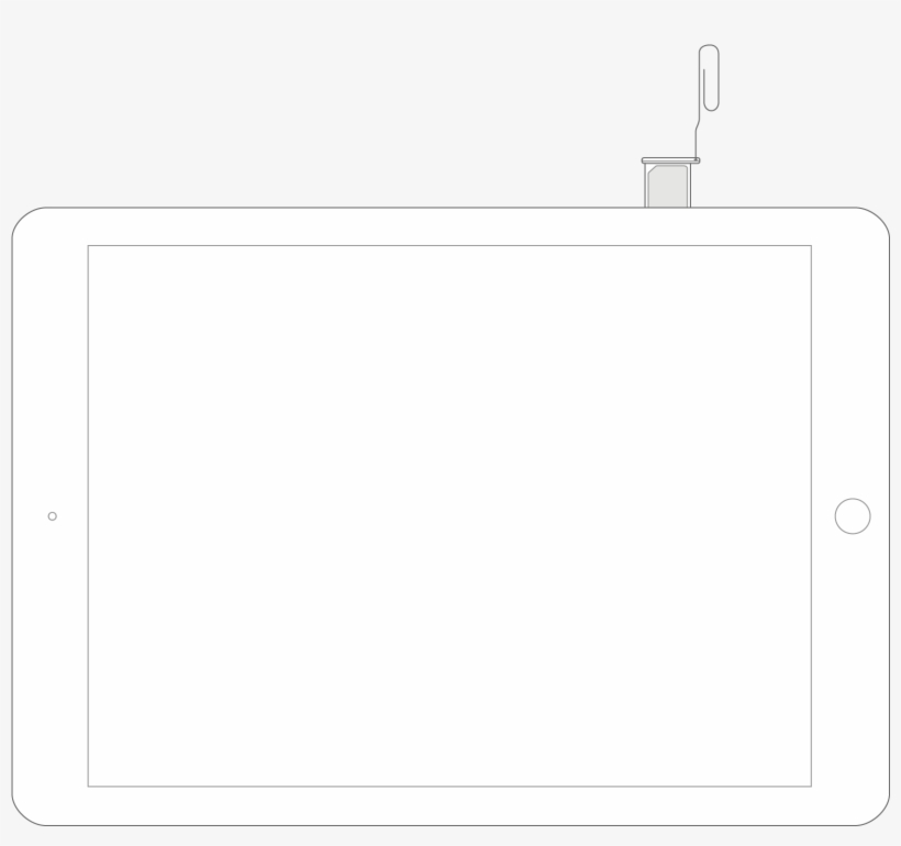 Sim Tray On Ipad - Office Supplies, transparent png download