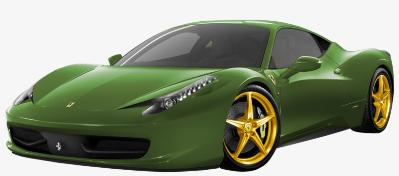 Green Ferrari Car Png Image - Ferrari 458 Italia Red Png, transparent png download