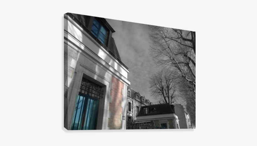 Paris Architecture Black And White With Pink Color - Apartment, transparent png download