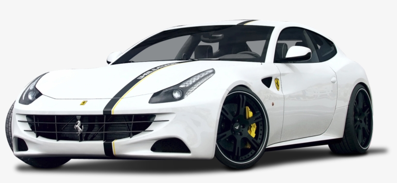 White Ferrari Ff Car Png Image - Ferrari White Png, transparent png download