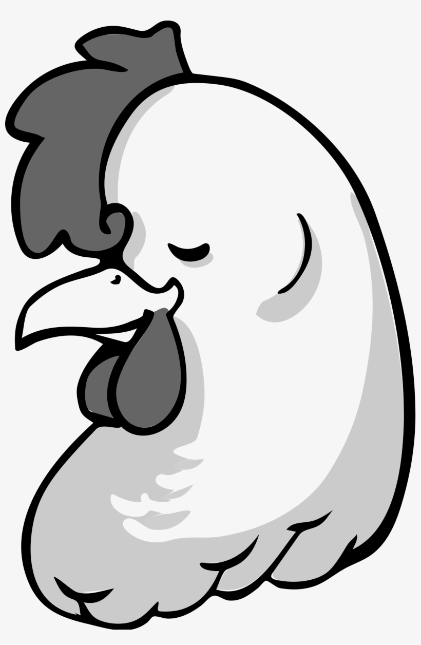 Open - Chicken Head Clipart Black And White, transparent png download
