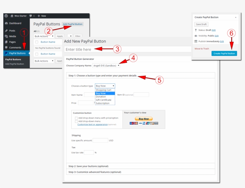 Paypal Wp Button Manager Button Wizard - Paypal, transparent png download