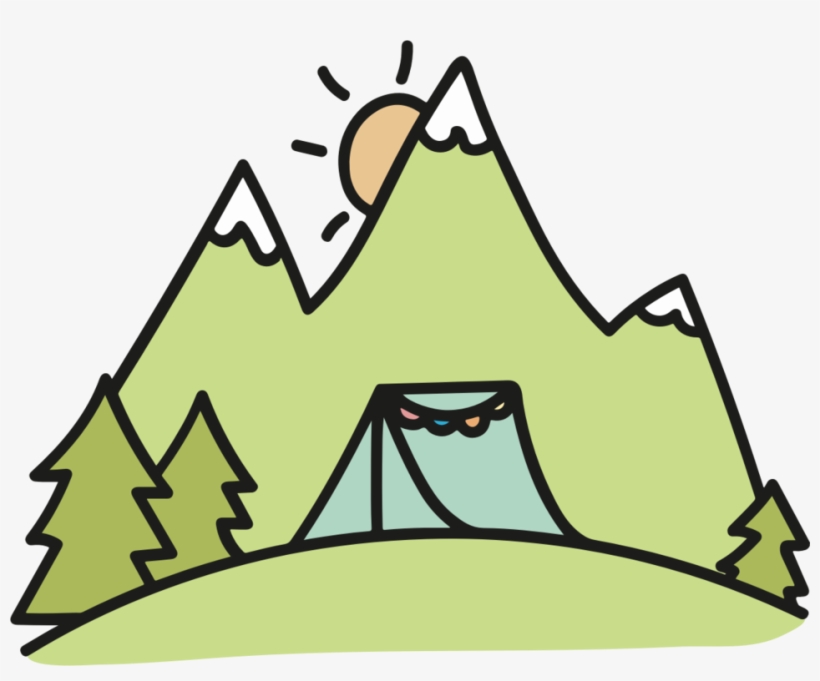 Wedding Invitation Camping Tent Campsite Campervans - Campsite, transparent png download