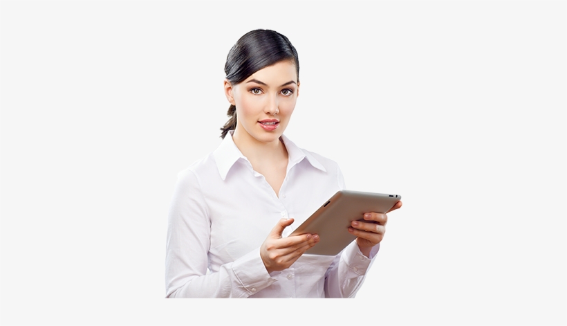 Girl With Tablet Png, transparent png download