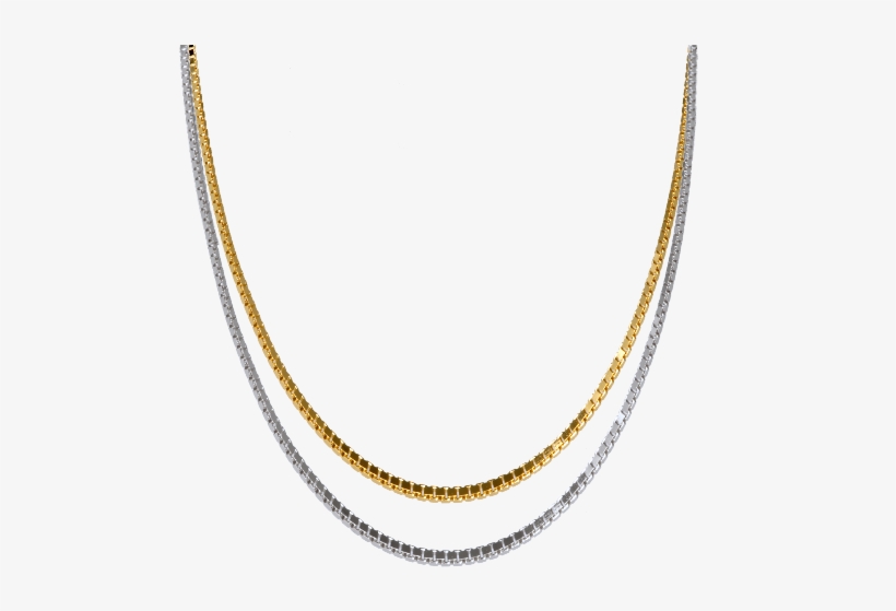 Box Chain Necklace In A Variety Of Metals - Box Chain, transparent png download