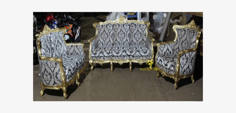Gold Leaf Sofa Roma - Club Chair, transparent png download