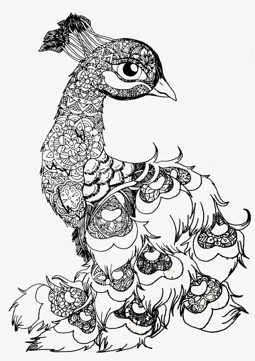 Unicorn Drawing Mandala, transparent png download