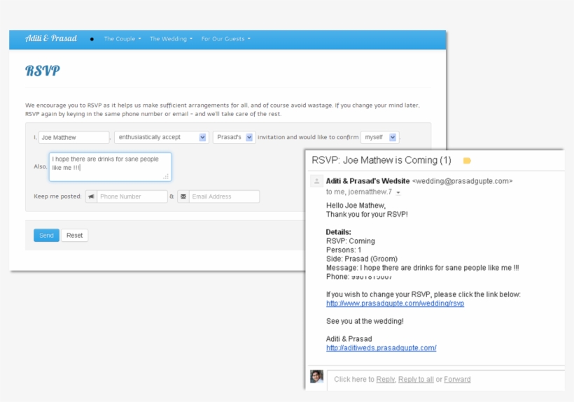 Every Rsvp Shot Out An Email To Either Me Or Aditi - Esp8266, transparent png download
