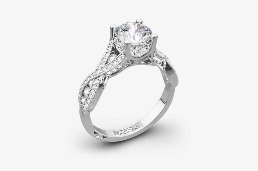 Tacori 2647rd Ribbon Diamond Engagement Ring - Lovely 1.38 Ct G-h White Moissanite Engagement 14k, transparent png download