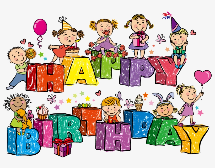 Cartoon Birthday Vector Material Wordart - Cartoon Birthday, transparent png download