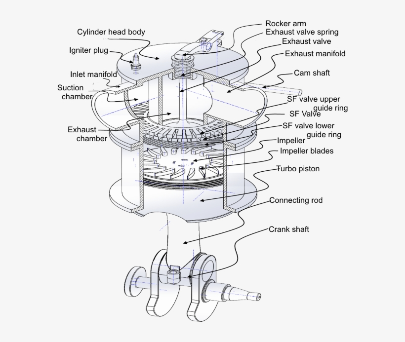 File - Engine Assem - Sectional - Line Art, transparent png download