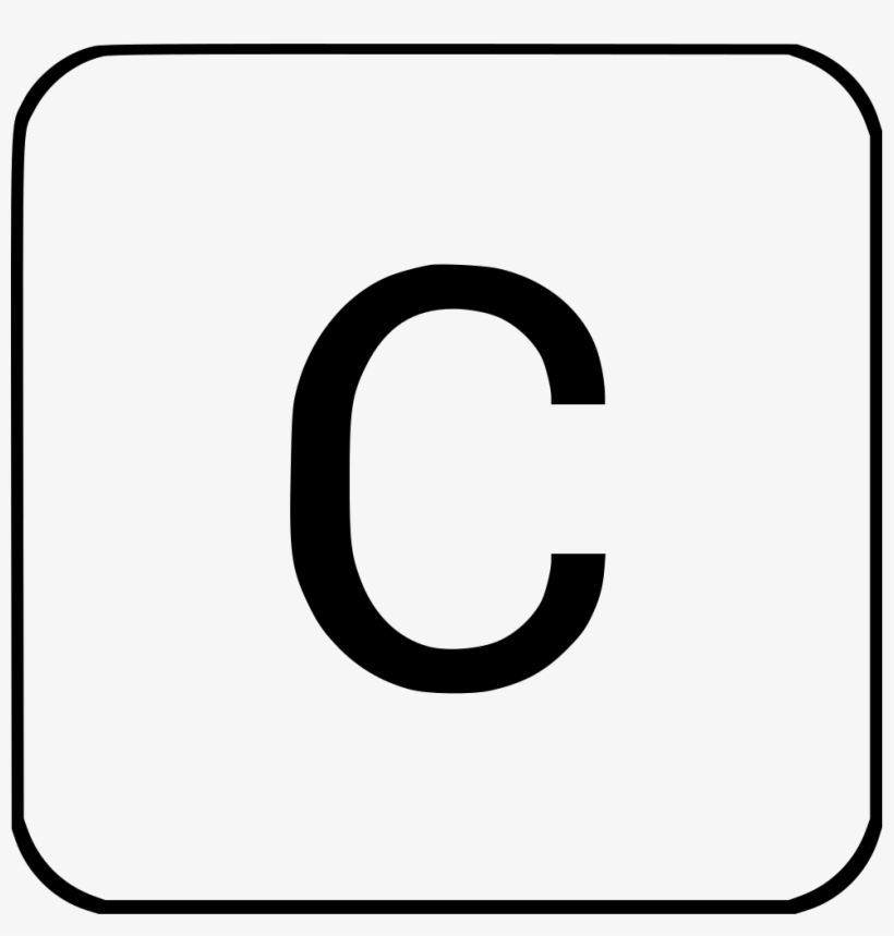 C Virtual Keyboard Letter Uppercase Text Latin Alphabet - Circle, transparent png download