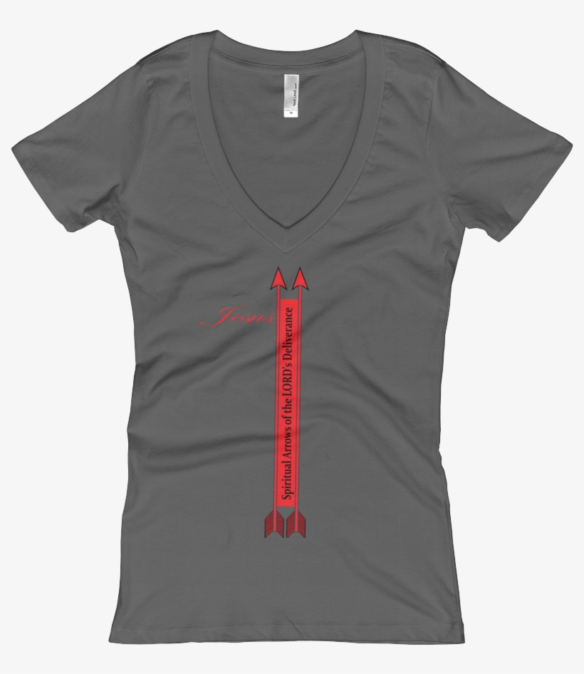 Women's V Neck T Shirt - T-shirt, transparent png download