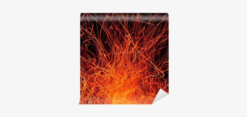 Long Exposure Photo Of Fire Sparkles Wall Mural • Pixers® - Exposure, transparent png download