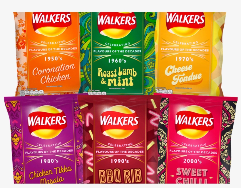 29 Mar - Walkers Flavours Of The Decades, transparent png download