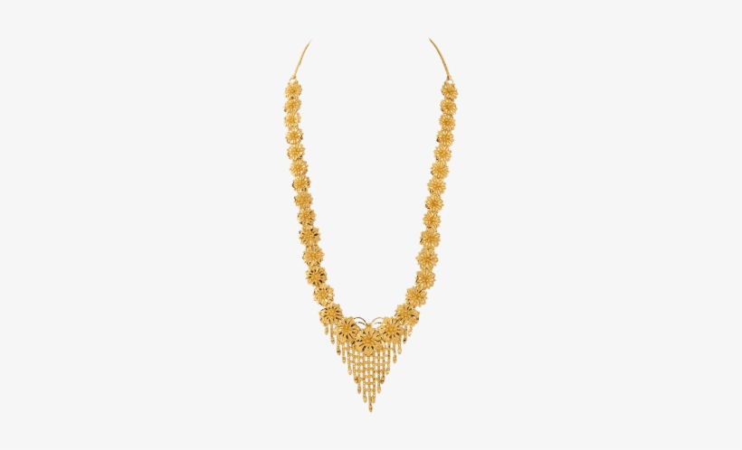 Bombay Flower Necklace - Bombay Design Gold Necklace, transparent png download