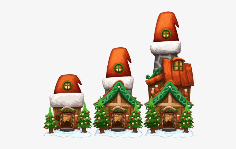 Xmas House Santa House Level 1to3 - X Mas House Png, transparent png download