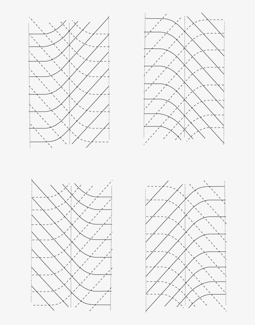 In Each Figure, The Real Lines Denote The Leaves Of - Monochrome, transparent png download