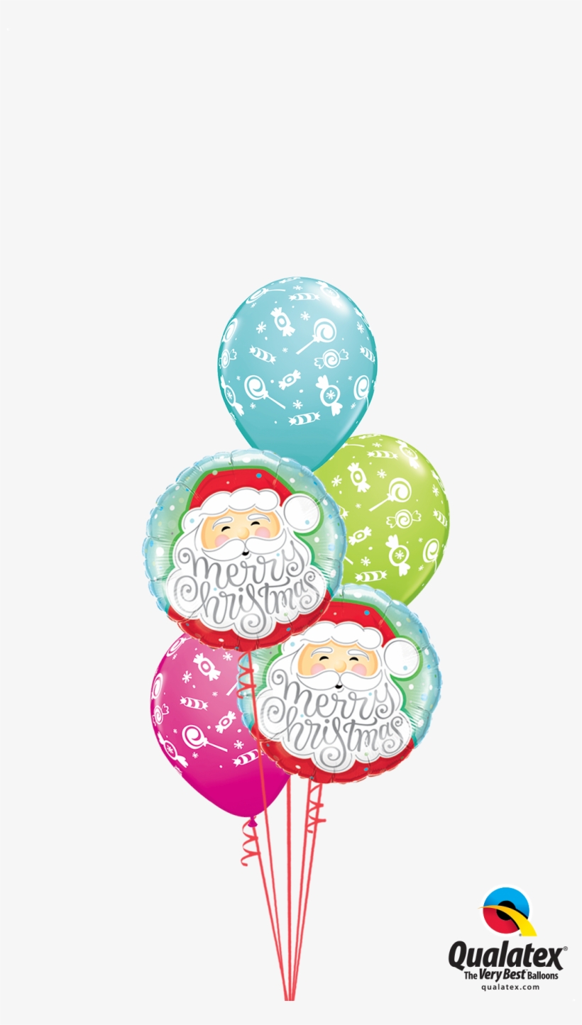 Merry Christmas Santa 2 - Merry Christmas Santa Balloon Gift, transparent png download