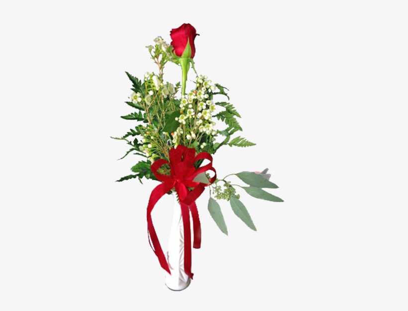 Single Rose Bud Vase - Crystal Gardens Florist, transparent png download