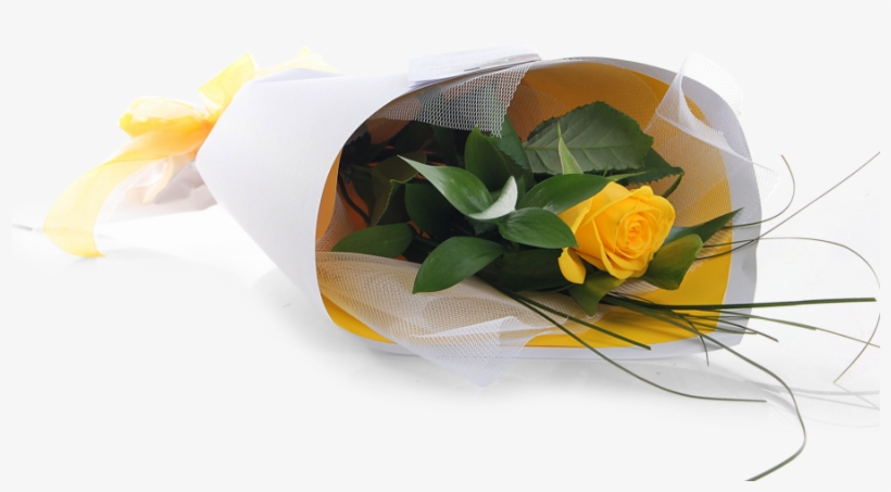 Yellow Rose Bouquet - 1 Yellow Rose Bouquet, transparent png download