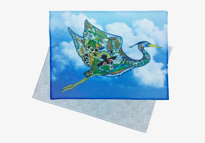 Flying Great Blue Heron Microfiber Cleaning Cloth - Toland Home Garden 1110042 Animal Spirits-heron In, transparent png download