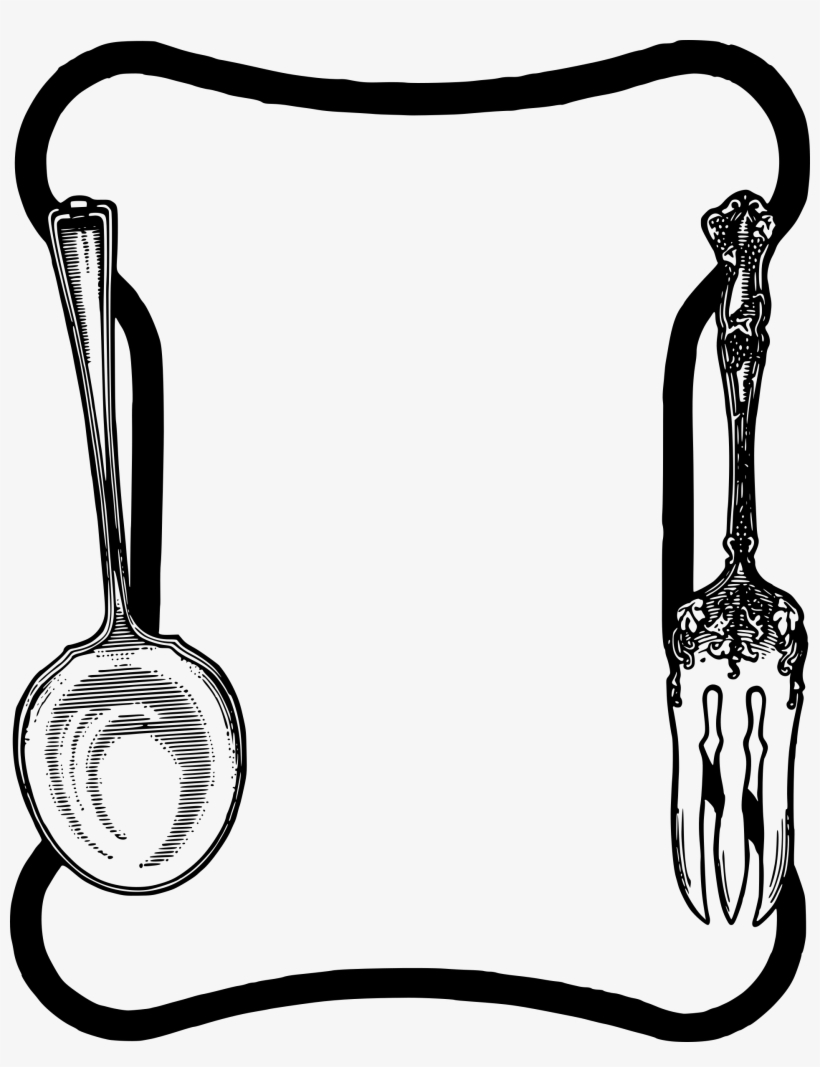 This Free Icons Png Design Of Spoon Fork Frame, transparent png download