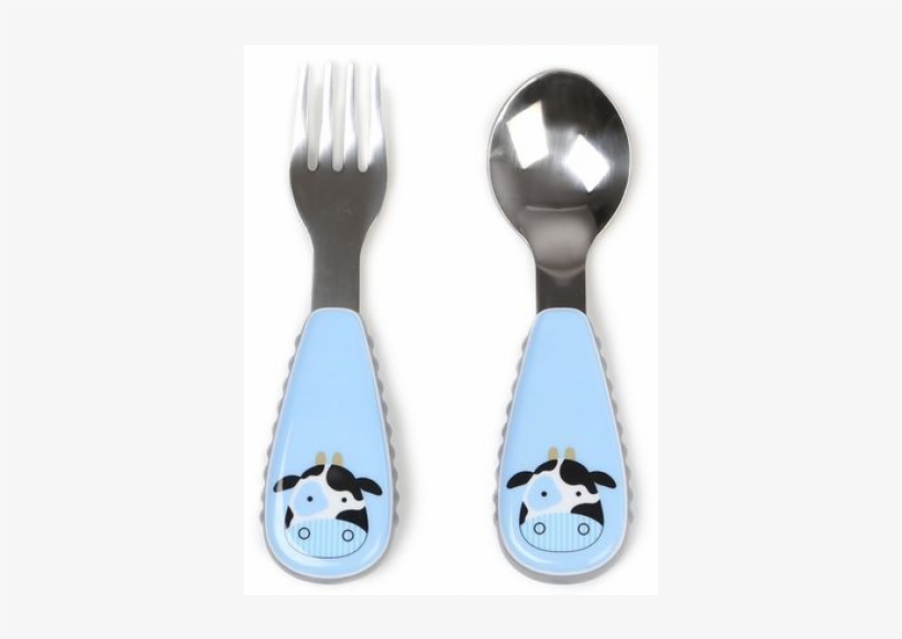 Sale Skip Hop Zootensils Fork And Spoon Cow - Skip Hop Zoo Fork & Spoon Utensil Set - Cow, transparent png download
