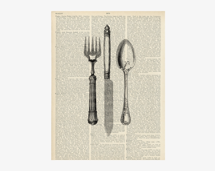 Knife Fork Spoon - Spoon And Fork Print, transparent png download