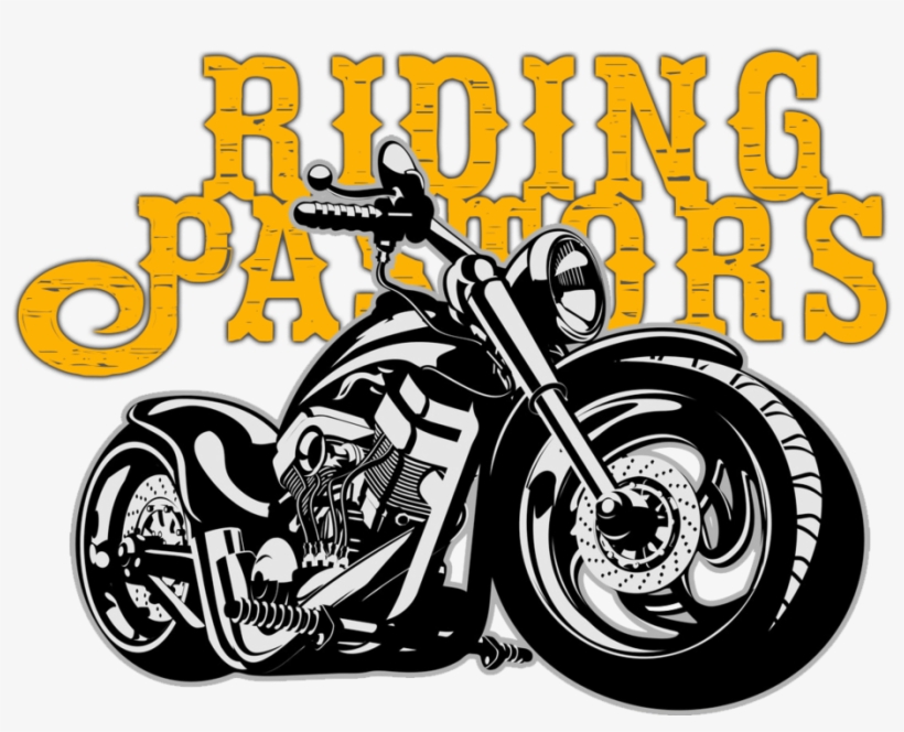 Riding Pastors - Black And White Motorcycle Clipart, transparent png download