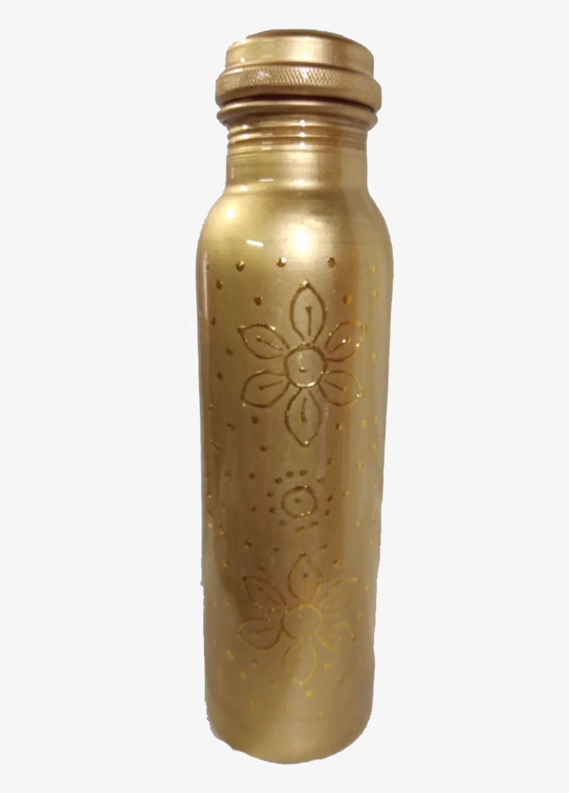 Painting On Cooper Bottle - Ceramic, transparent png download