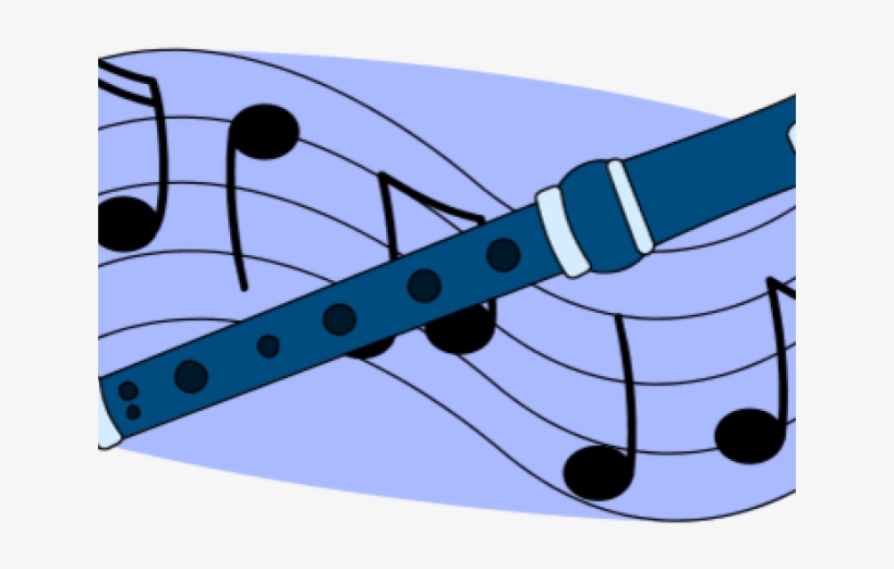 Flute Clipart Blue - Flute Clipart, transparent png download