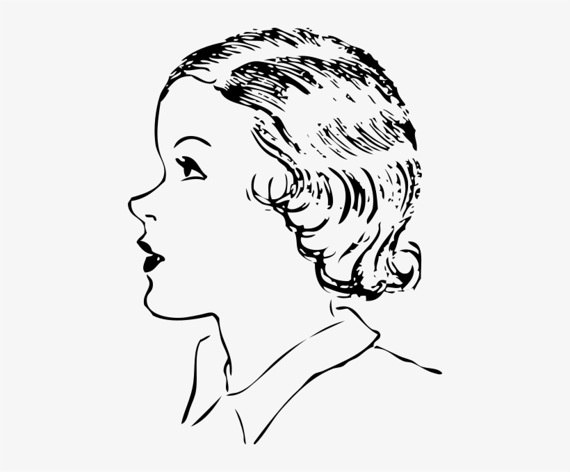 Girls Hair Style 2 Clipart Png, transparent png download