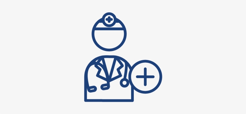 An Icon Depicting A Doctor Standing Next To A Plus - Icon, transparent png download