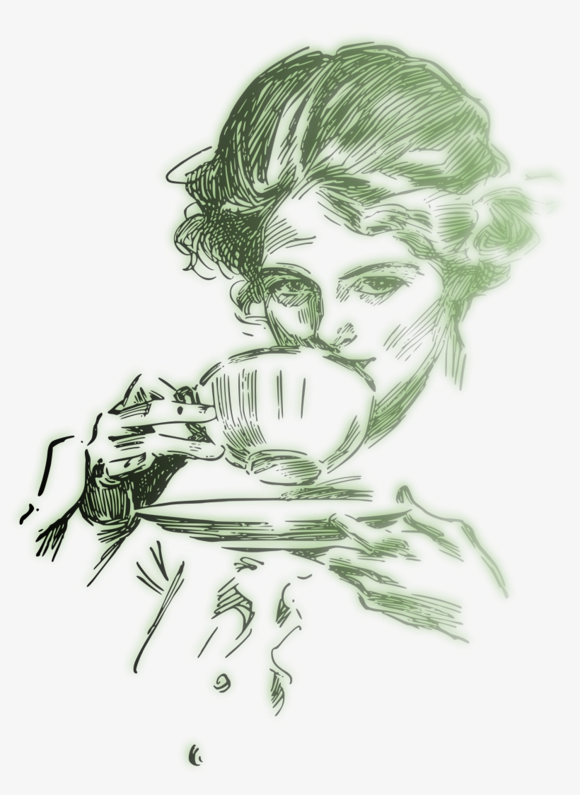 This Free Icons Png Design Of Woman Drinking Coffee, transparent png download