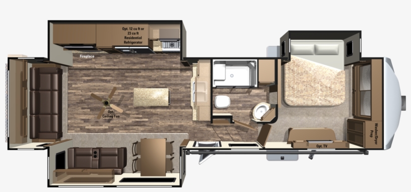 Mf348rls - 30 Foot 5th Wheel Trailers, transparent png download